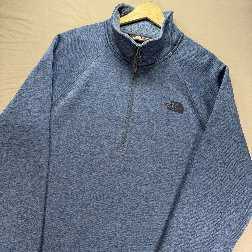 The North Face 1/4 Zip Pullover Mens Large Blue Fleece Lined Dad Travel